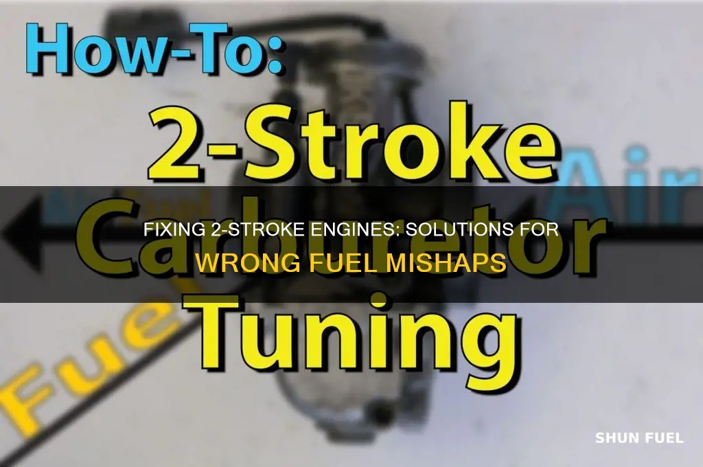 how to fix 2 stroke engines used wrong fuel