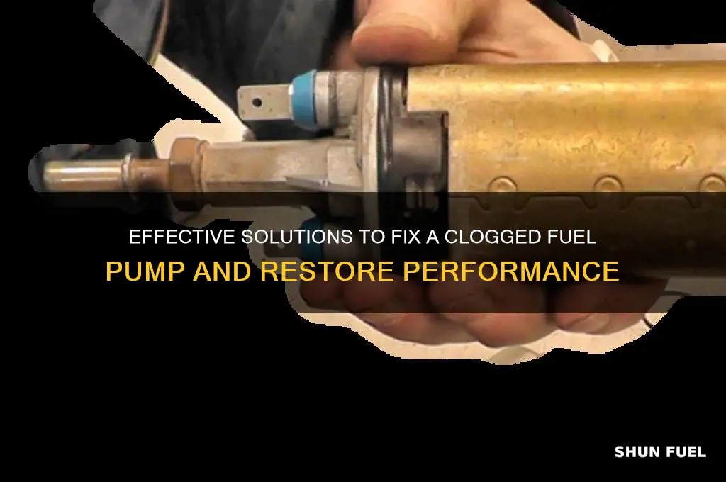 how to fix a clogged fuel pump