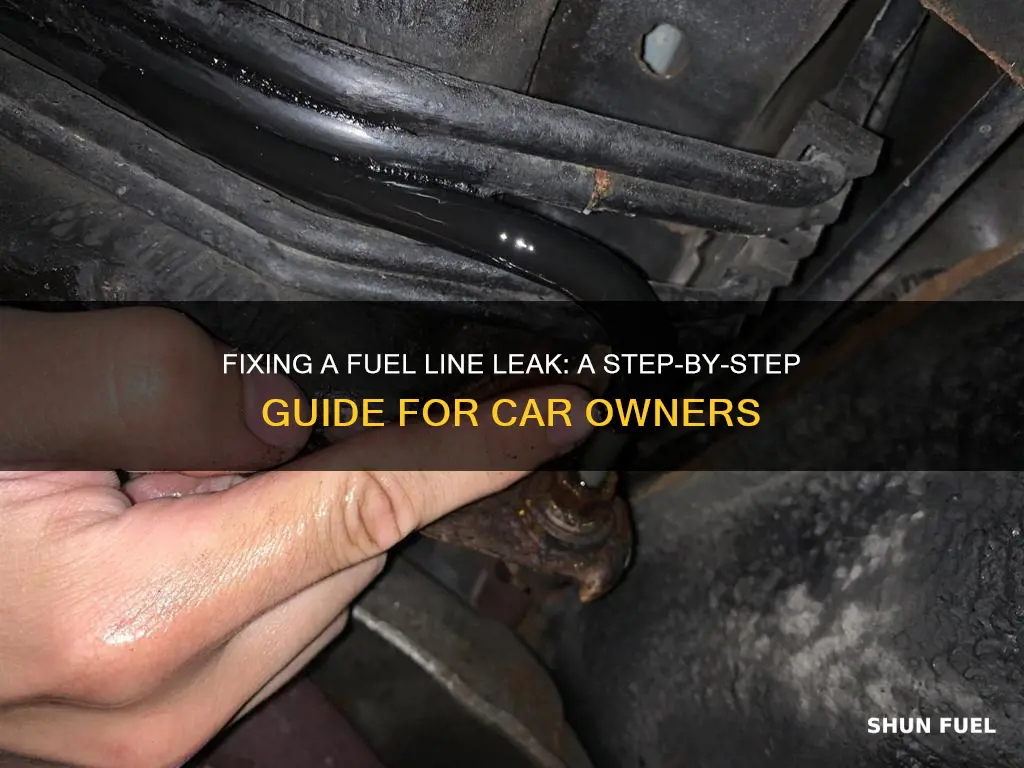 how to fix a fuel line leak under car