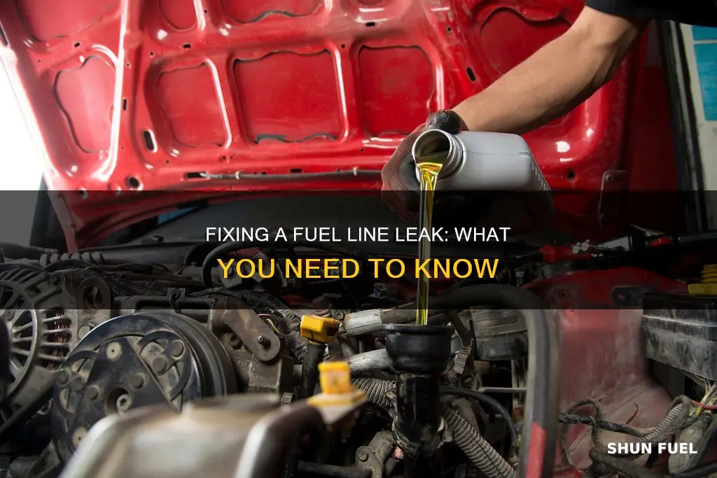 how to fix a fuel line leak under car