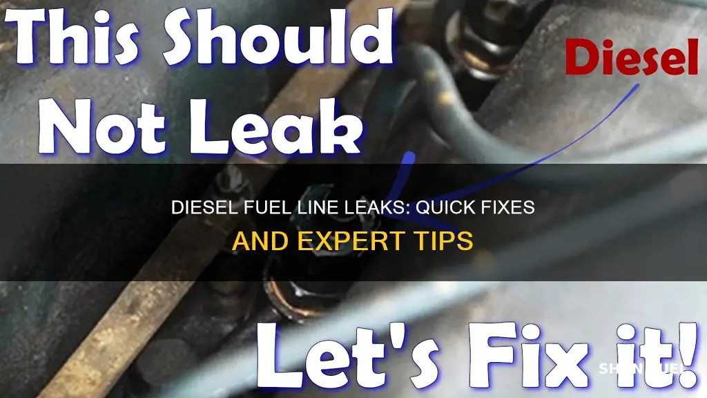 how to fix a leaking diesel fuel line