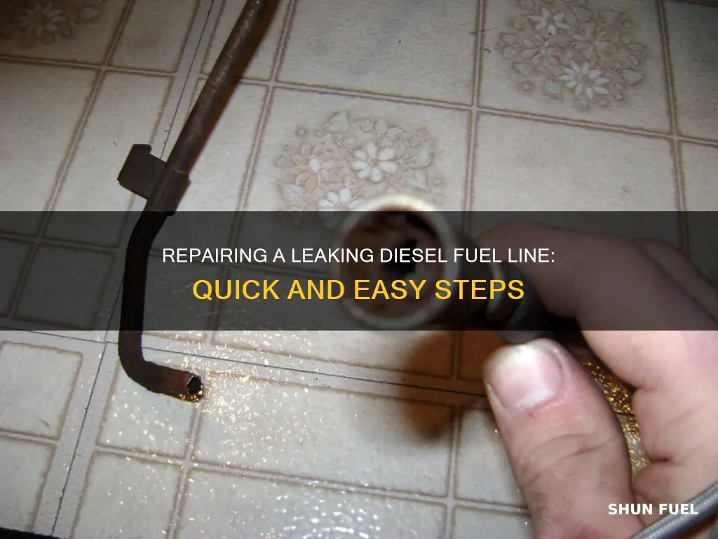 how to fix a leaking diesel fuel line