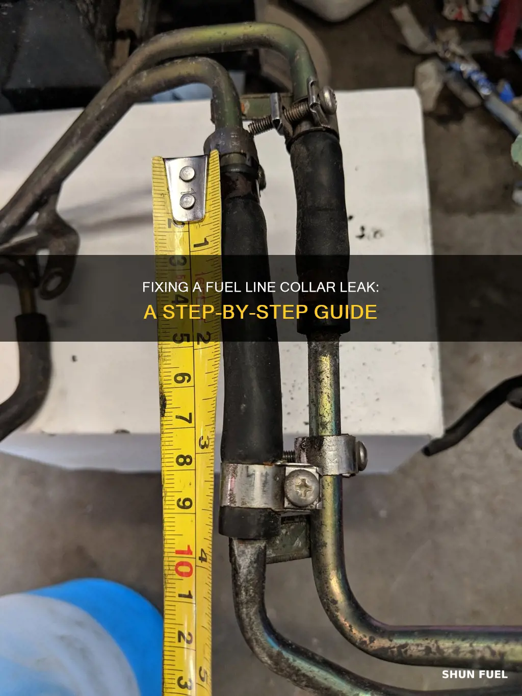 how to fix a leaking fuel line collar