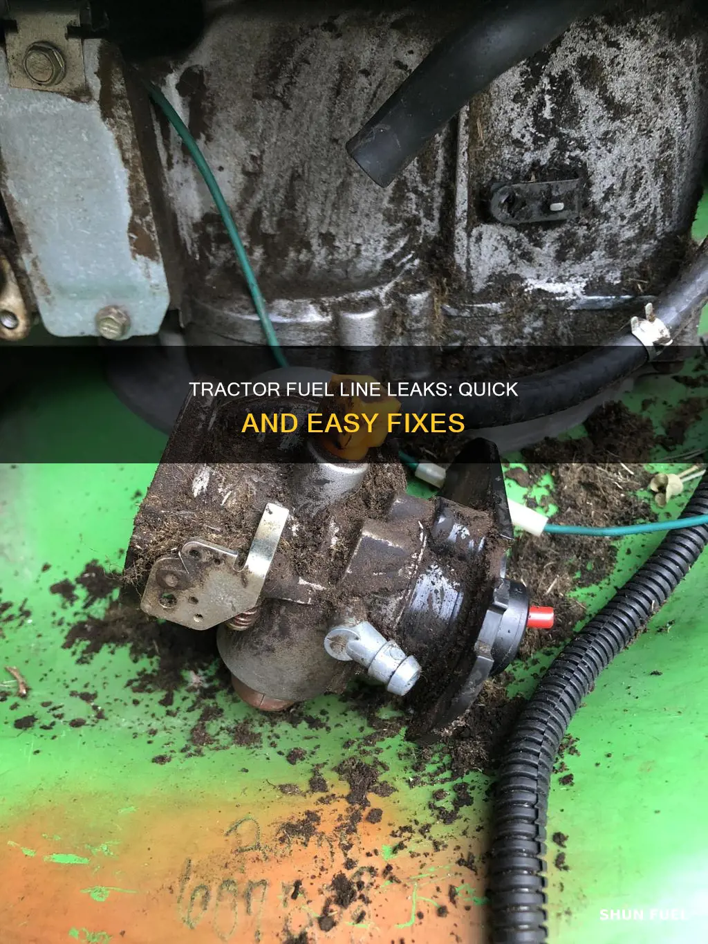 how to fix a leaky fuel line on my tractor