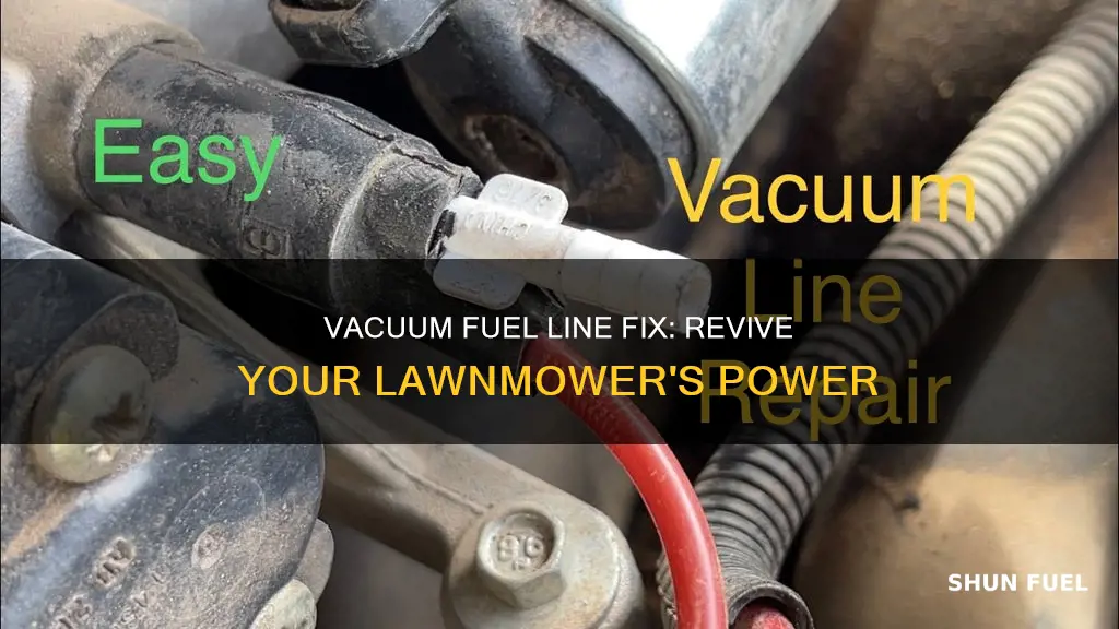 how to fix a vacuum fuel line problem lawnmower