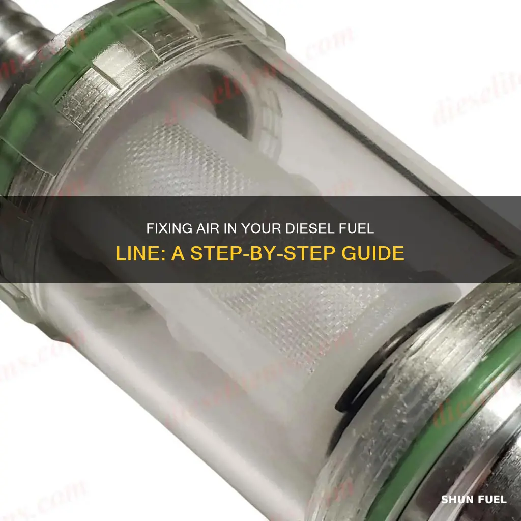 how to fix air in fuel line diesel