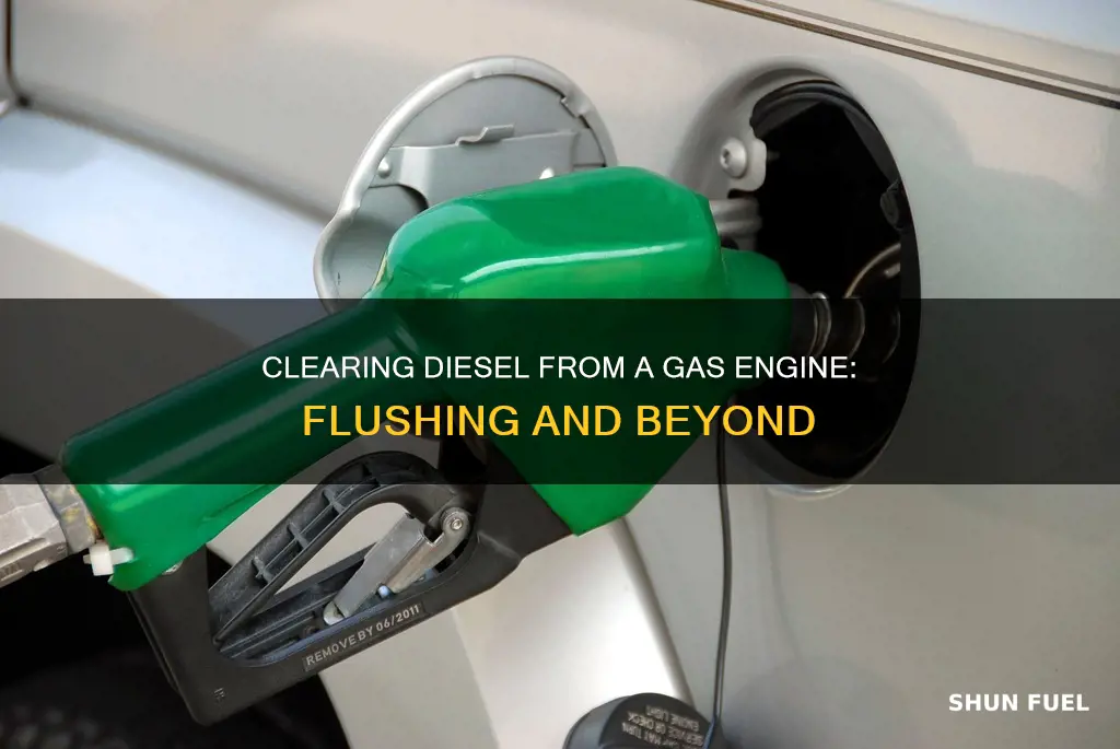 how to fix diesel fuel in a gas engine
