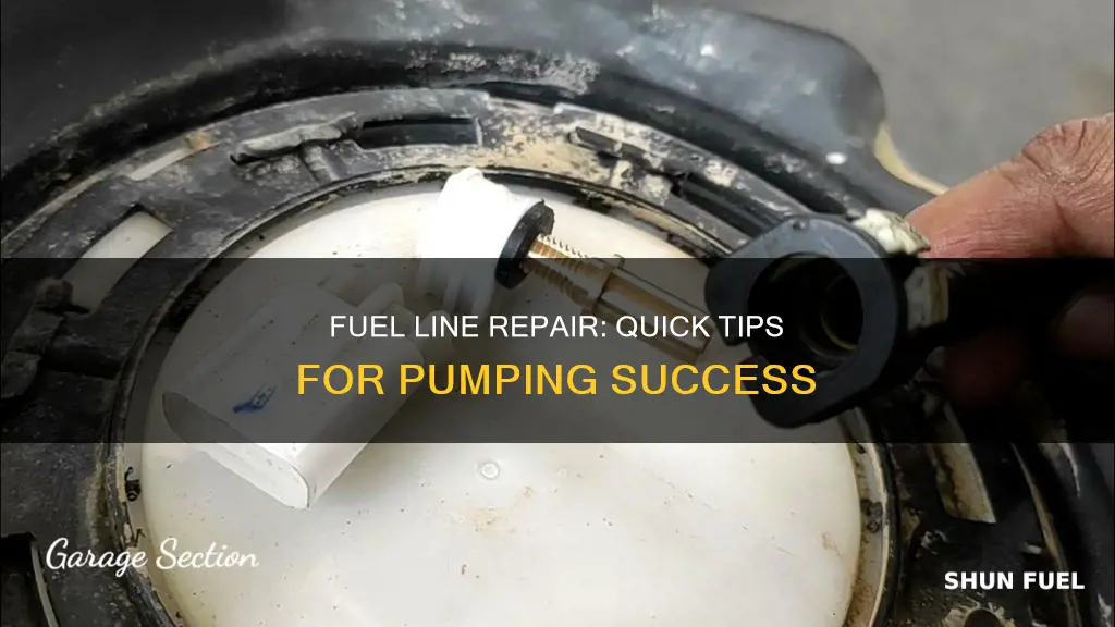 how to fix fuel line to pump in tank