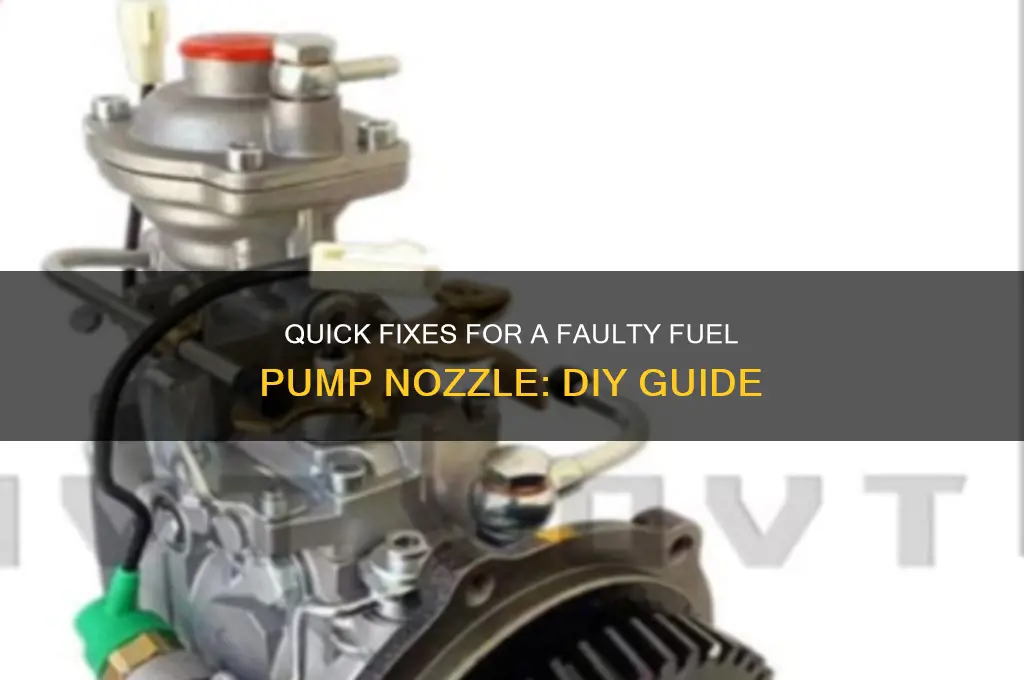 how to fix fuel pump nozzle