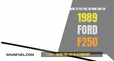 Troubleshooting and Repairing the Fuel Return Line on Your 1989 Ford F250