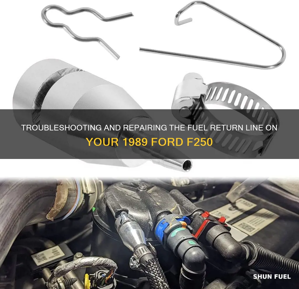 how to fix fuel return line on 1989 ford f250