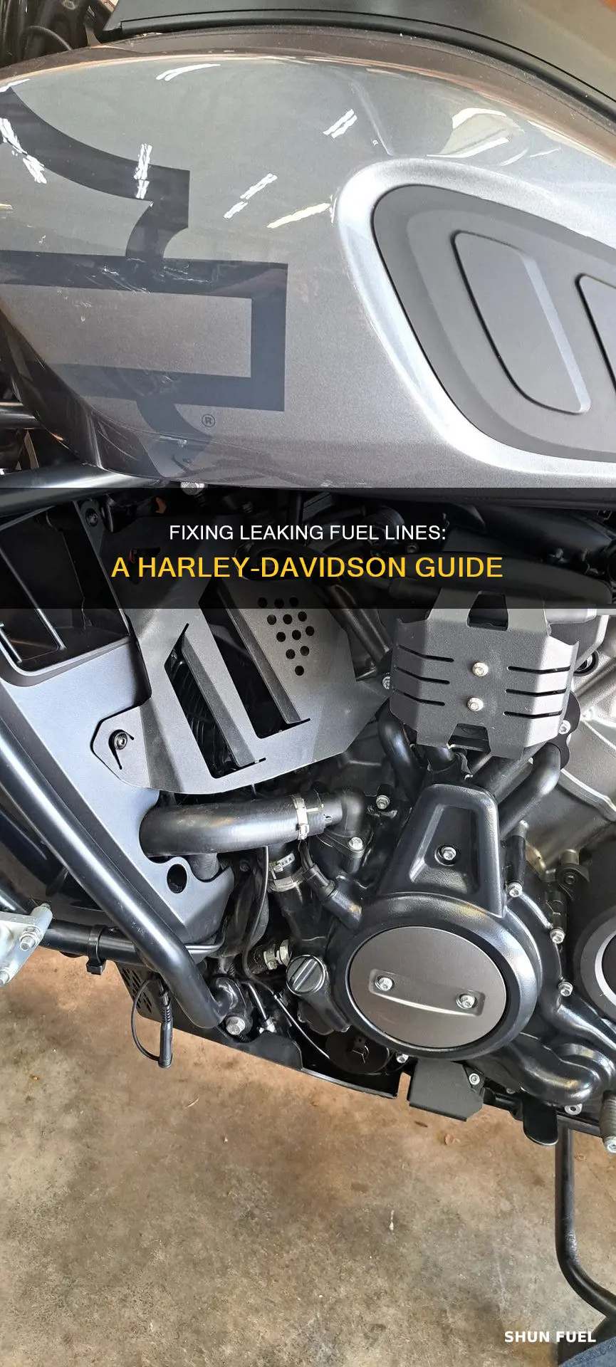 how to fix leaking fuel line on a harley davidson