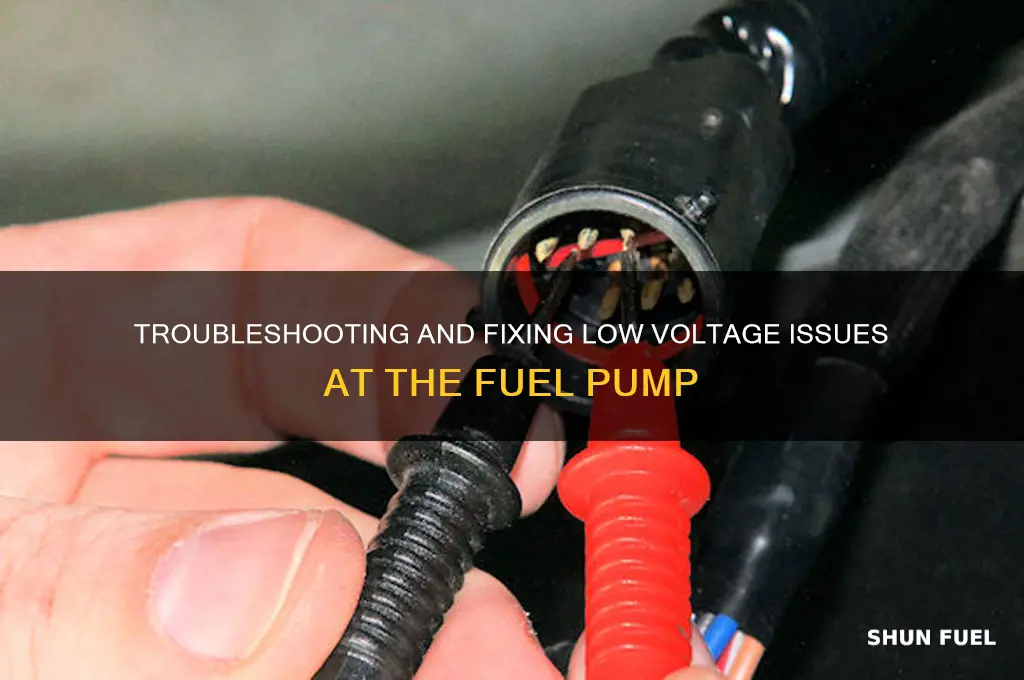 how to fix low voltage problem at fuel pump