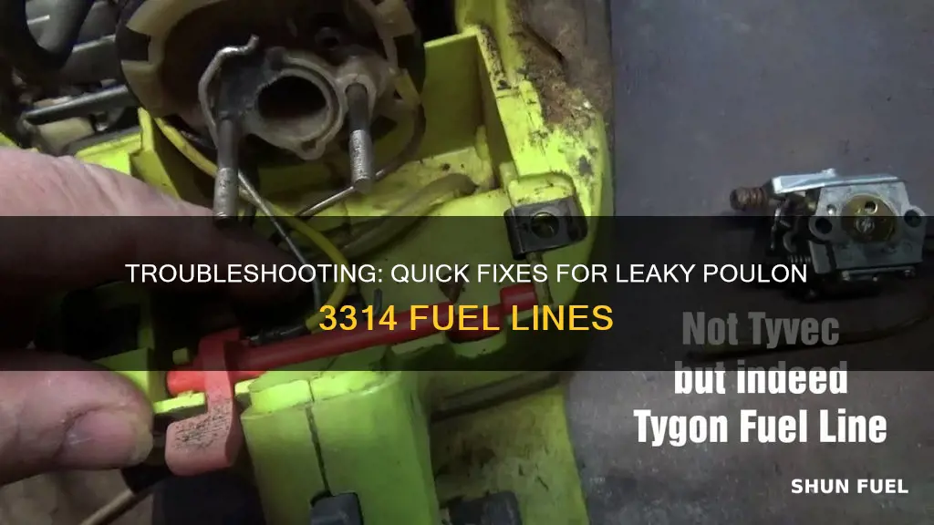 how to fix poulon 3314 fuel line