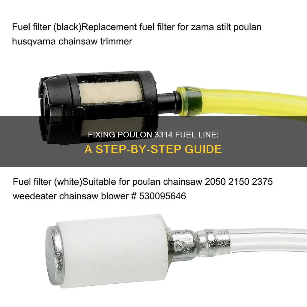 how to fix poulon 3314 fuel line