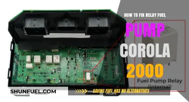 Fixing a Faulty Relay Fuel Pump in a 2000 Toyota Corolla