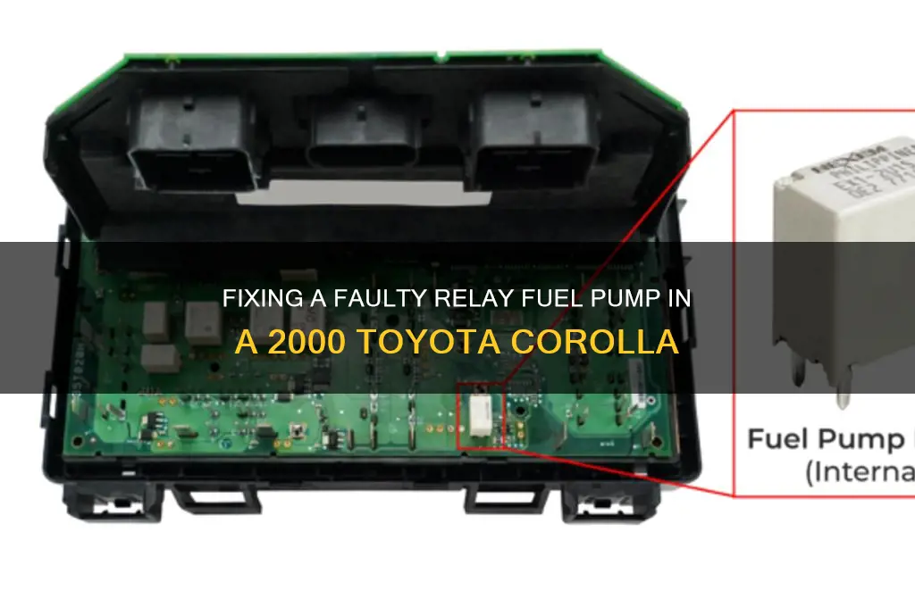 how to fix relay fuel pump corola 2000