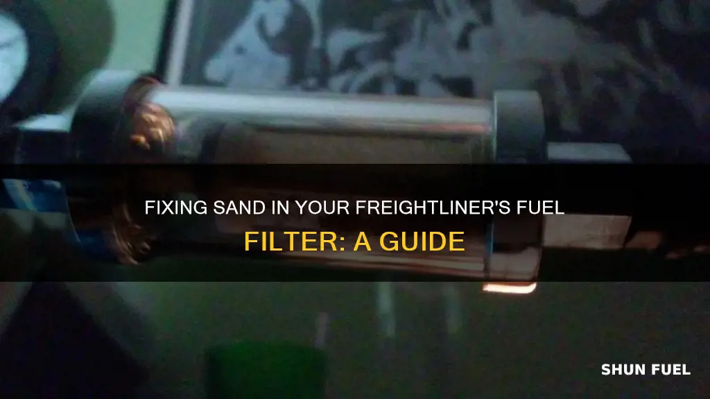 how to fix sand in fuel filter freightliner