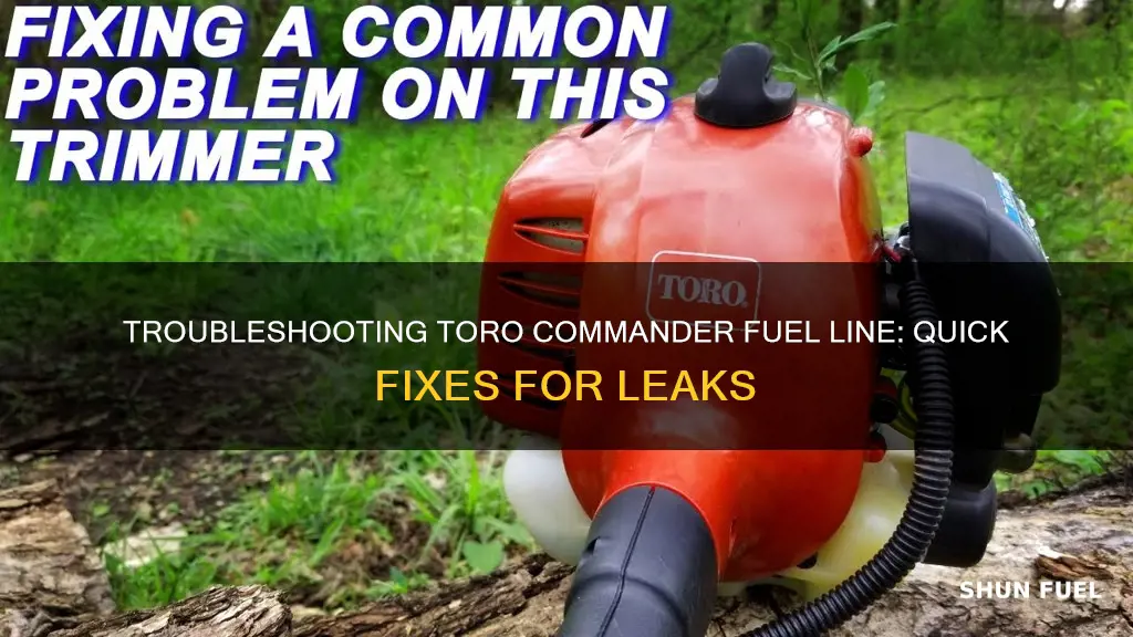 how to fix toro cammander fuel line