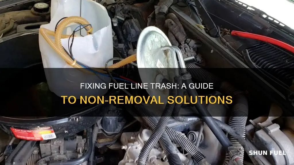 how to fix trash in fuel line with out removing