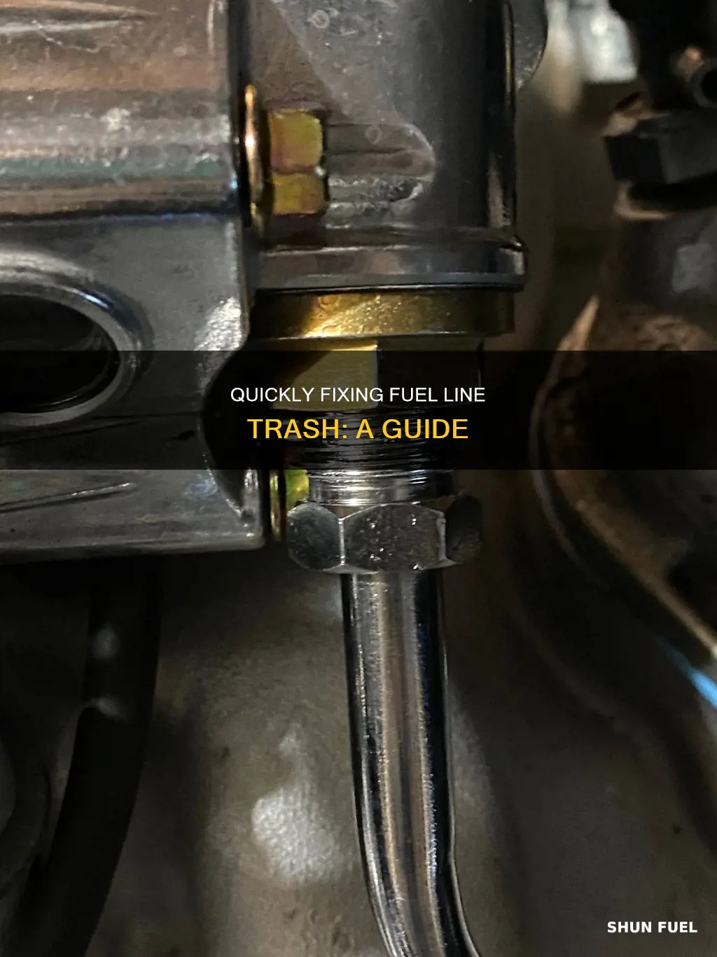 how to fix trash in fuel line with out removing