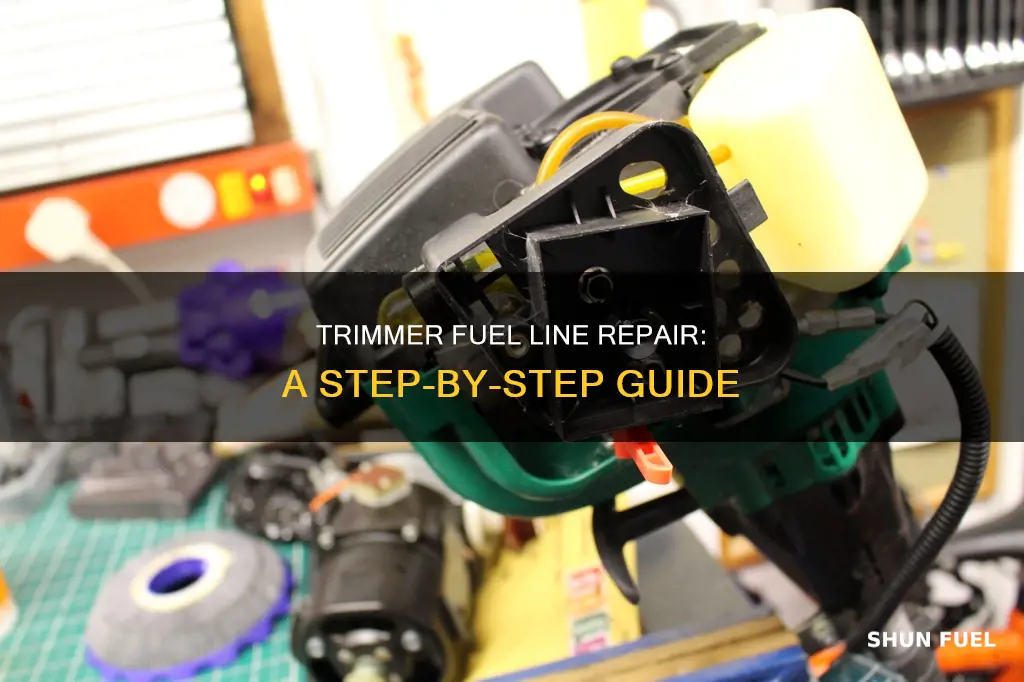 how to fix trimmer fuel line