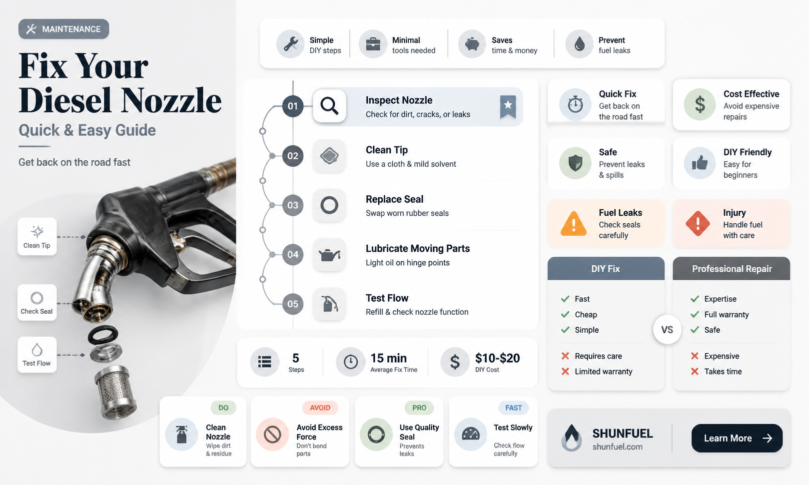 are diesel fuel nozzles repairable