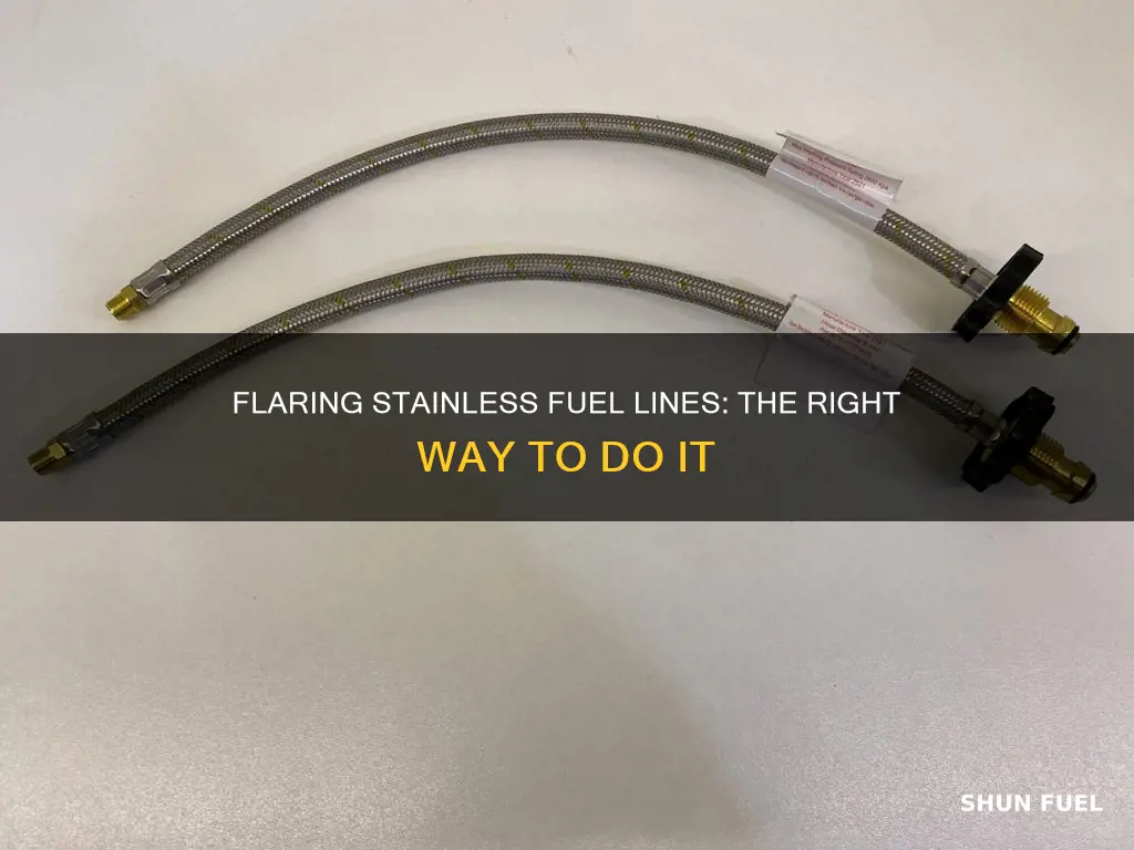 how to flare stainless fuel line