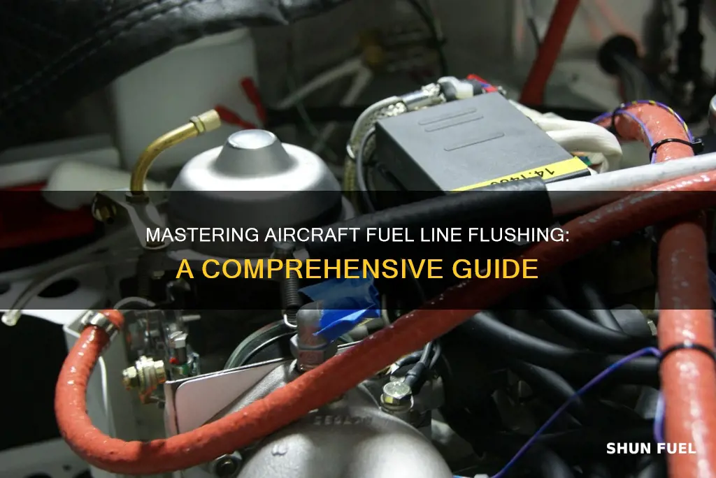 how to flush aircraft fuel lines