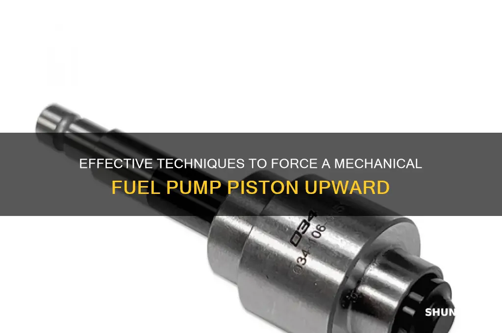 how to force mechanical fuel pump piston up