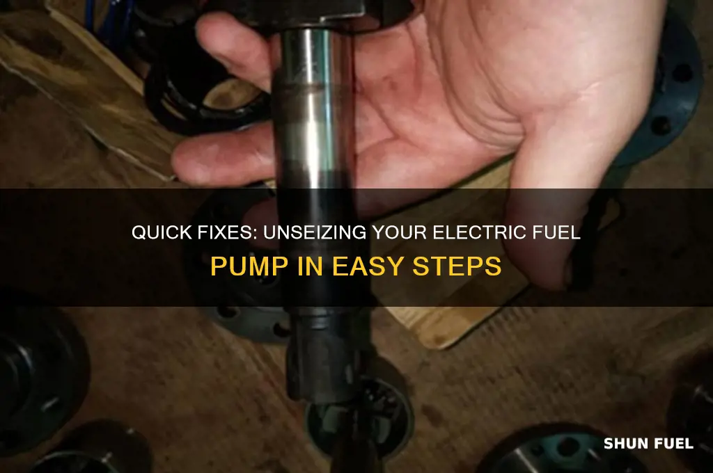 how to free up a seized electric fuel pump