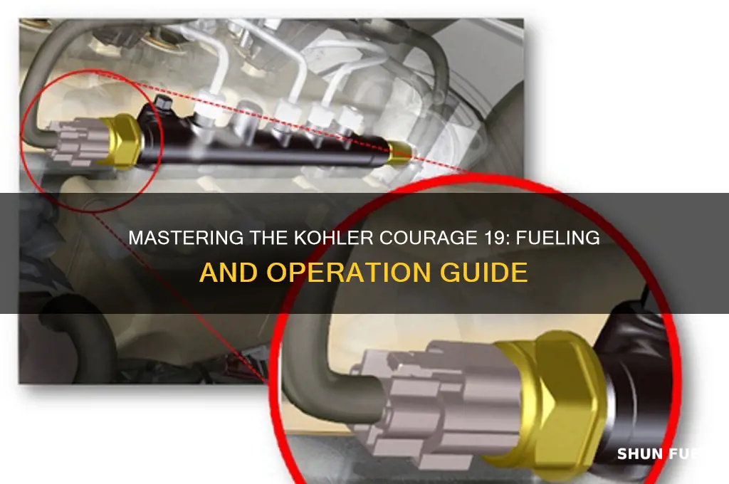 how to fuel and use a kohler courage 19