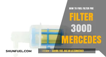 Fuel Filter Pre-Filter Installation for Mercedes 300D: Step-by-Step Guide