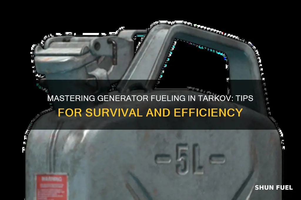 how to fuel generator tarkov