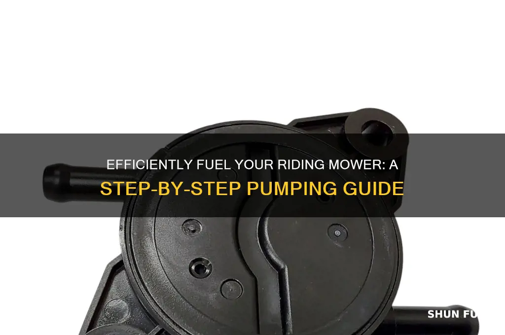 how to fuel pump riding mower