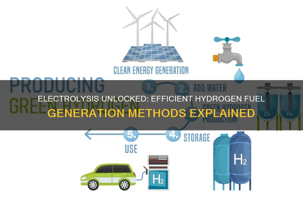 how to generate hydrogen for fuel using electrolysis
