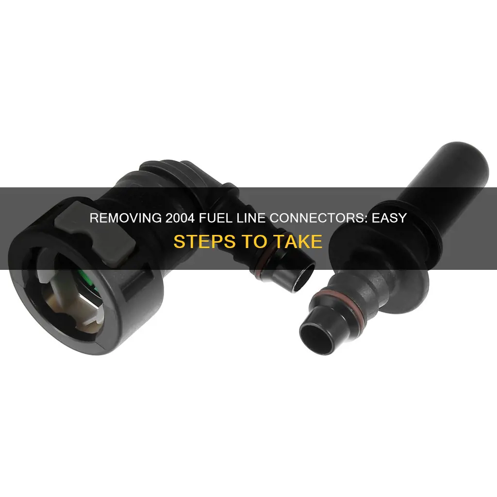 how to get 2004 fuel line connector at pump off