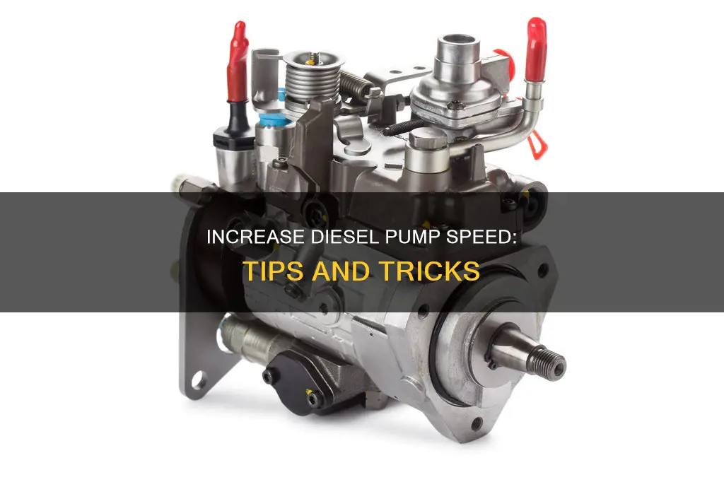 how to get a diesel fuel pump to run faster