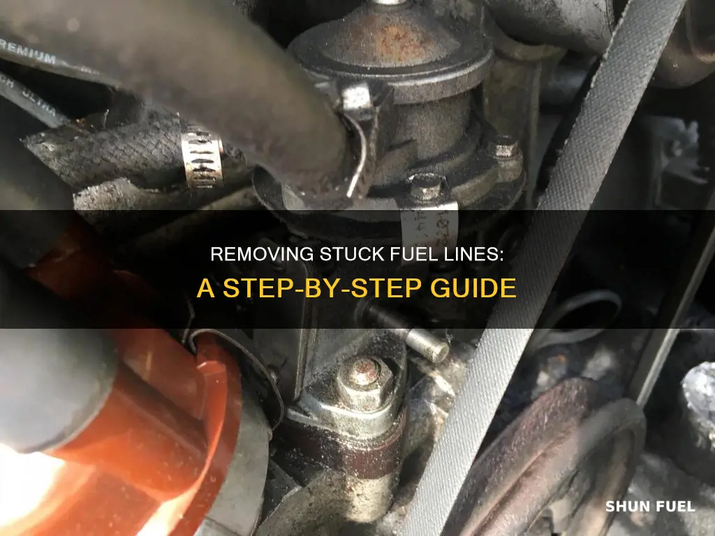 how to get a stuck fuel line off