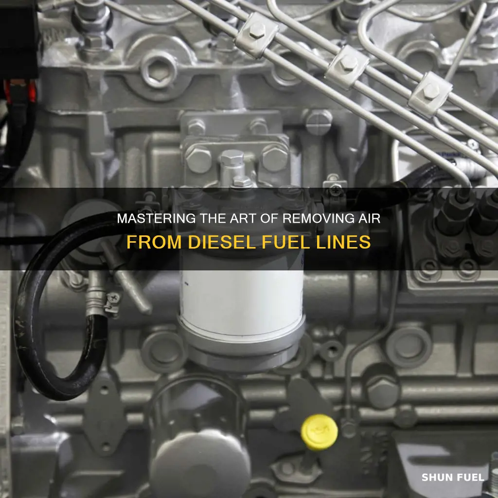 how to get air out of a diesel fuel line