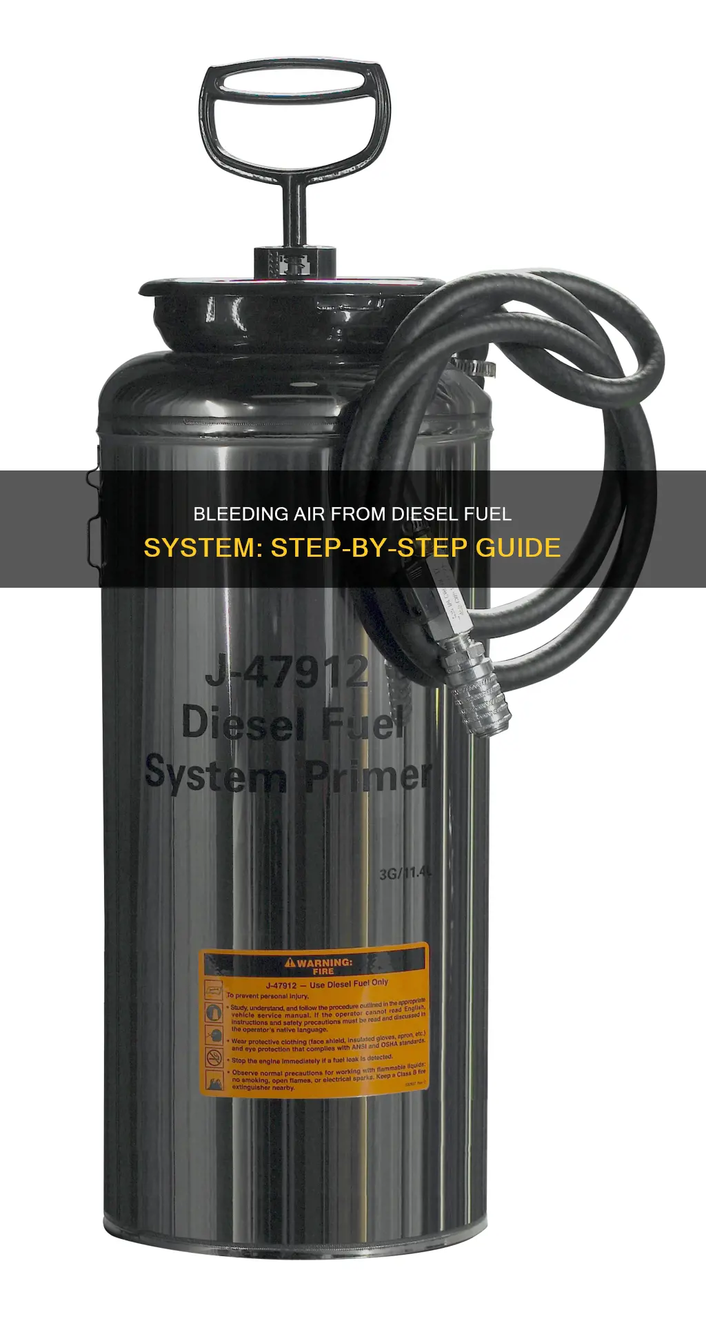how to get air out of a diesel fuel system