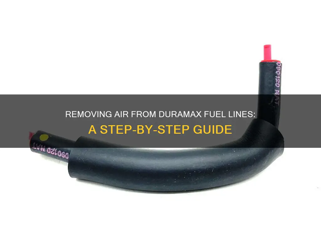 how to get air out of duramax fuel lines