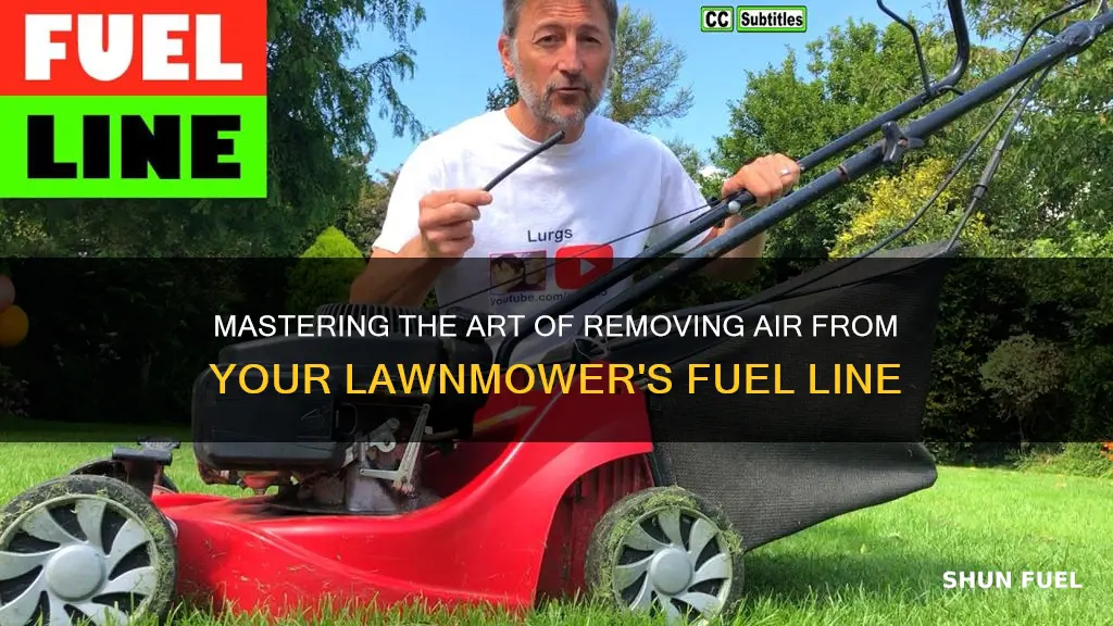 how to get air out of lawnmower fuel line