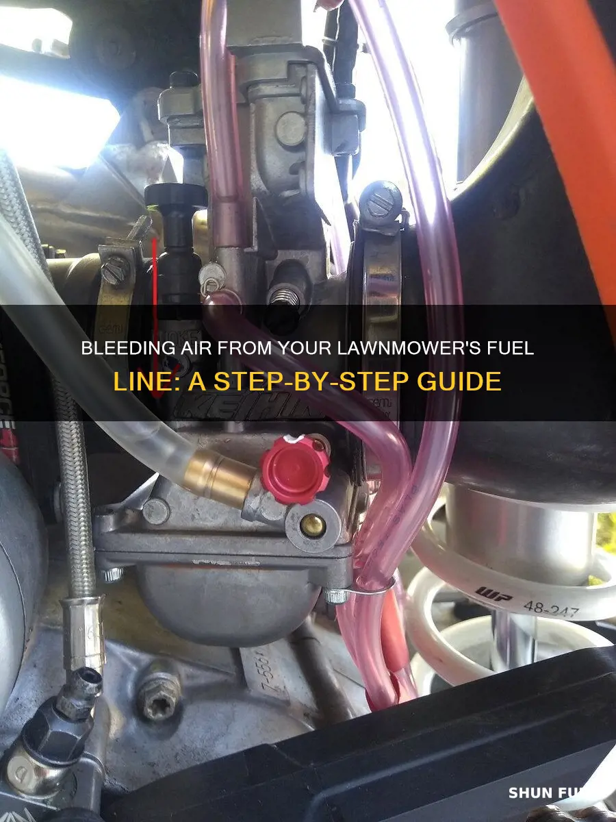 how to get air out of lawnmower fuel line