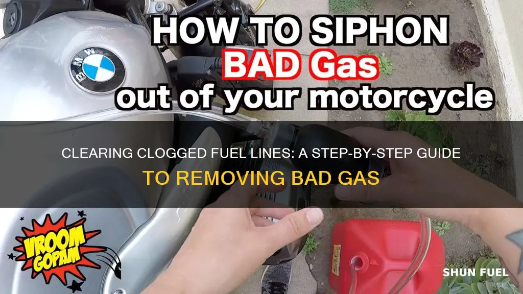 how to get bad gas out of fuel lines