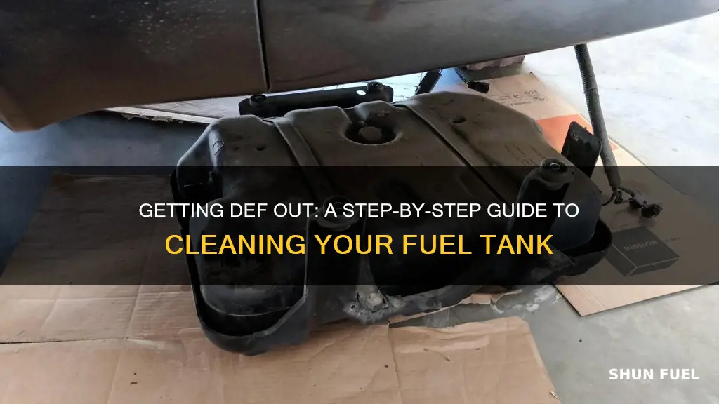 how to get def out of fuel tank