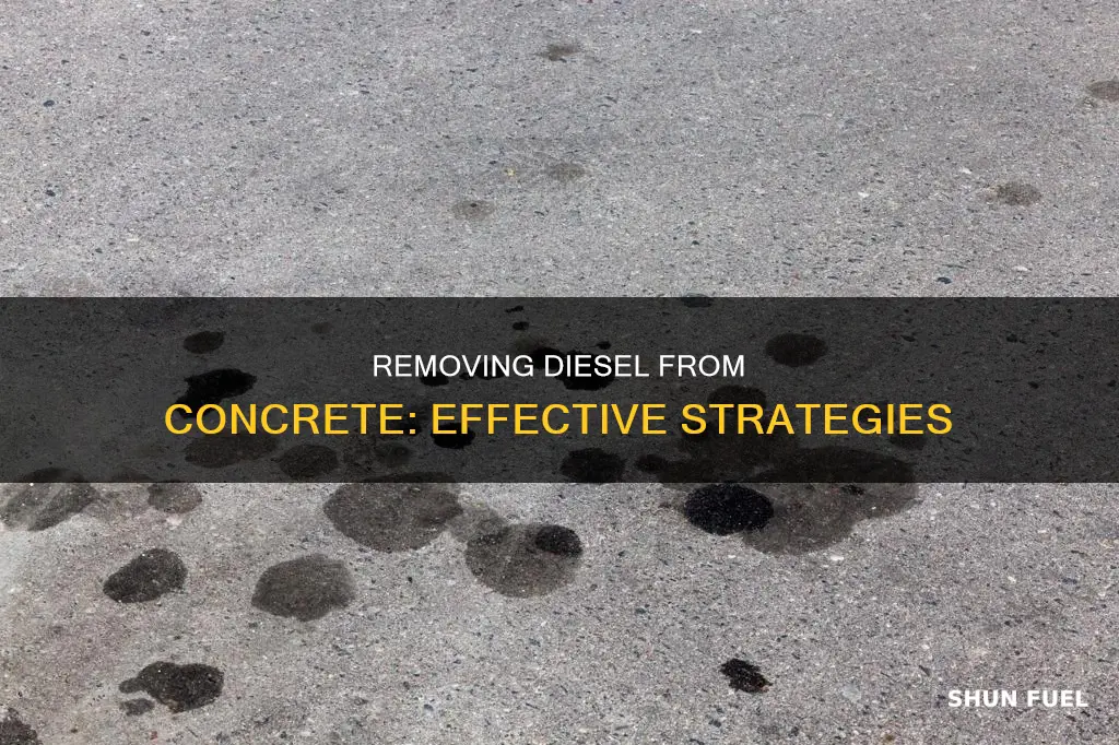 how to get diesel fuel off concrete