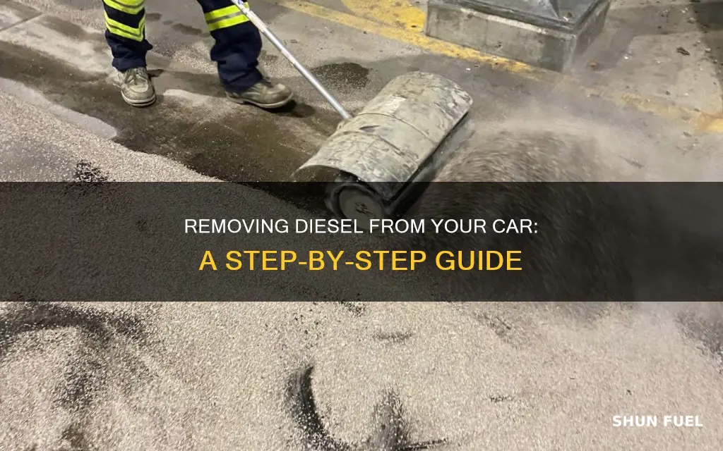 how to get diesel fuel out of a car