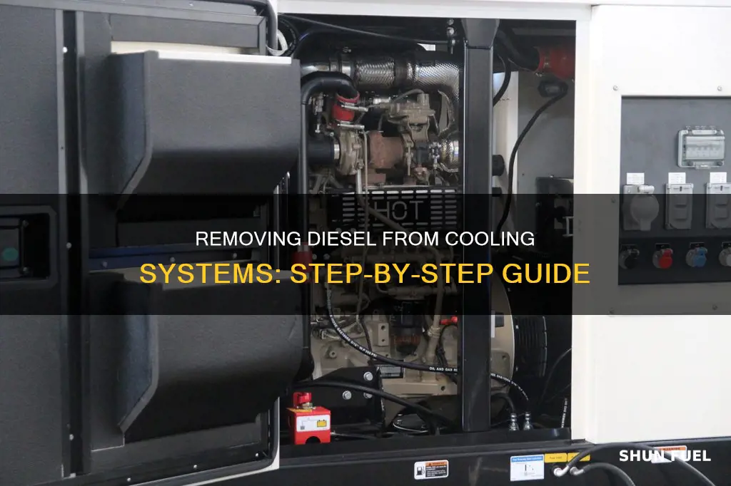 how to get diesel fuel out of a cooling system