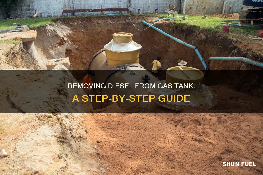 how to get diesel fuel out of a gas tank